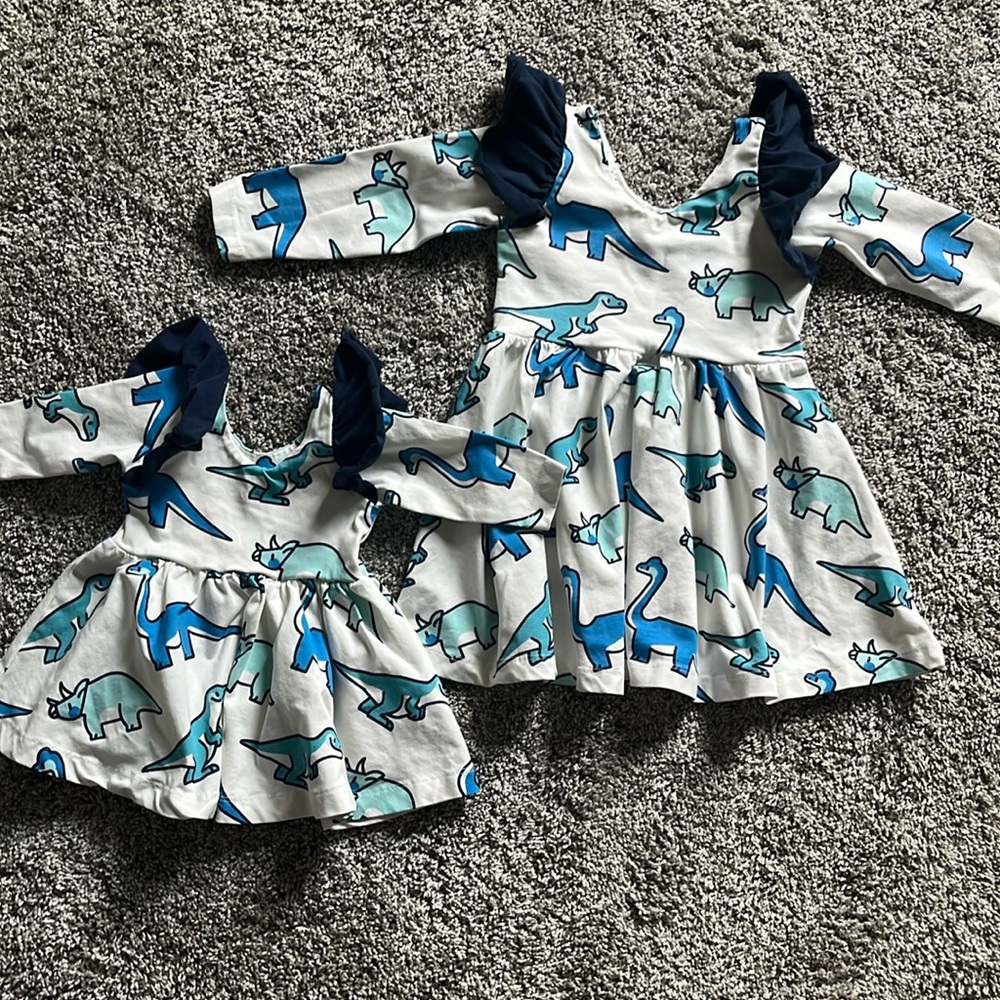 2T/0-6 month matching dresses NWT